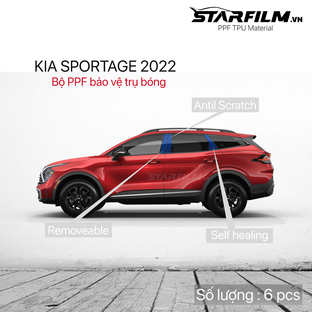 KIA SPORTAGE 2022 Bộ PPF bảo vệ chống xước trụ bóng STARFILM